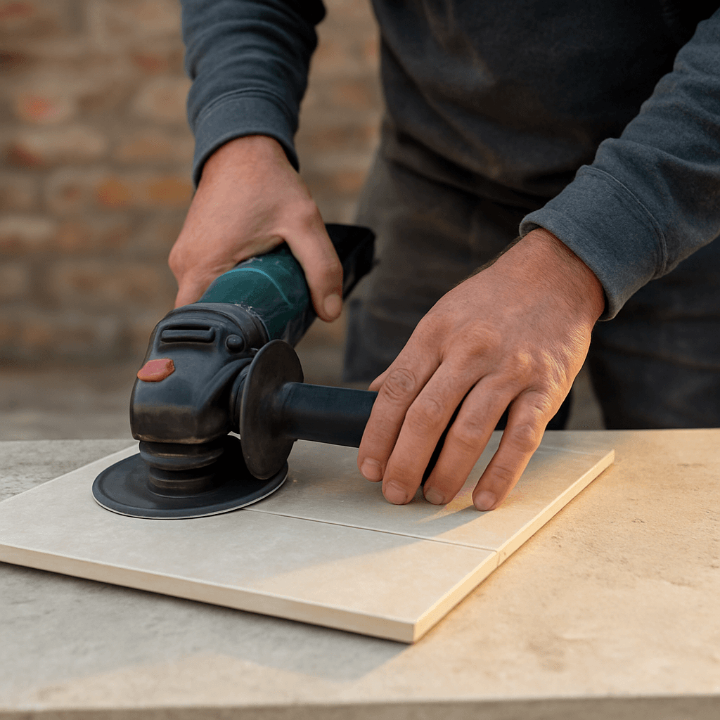 Couper du carrelage à la meuleuse sans éclats ni poussière