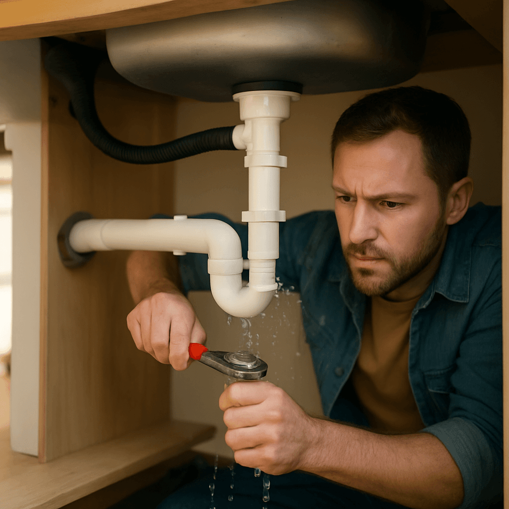 Fuite sous évier : trouver l'origine et réparer vite