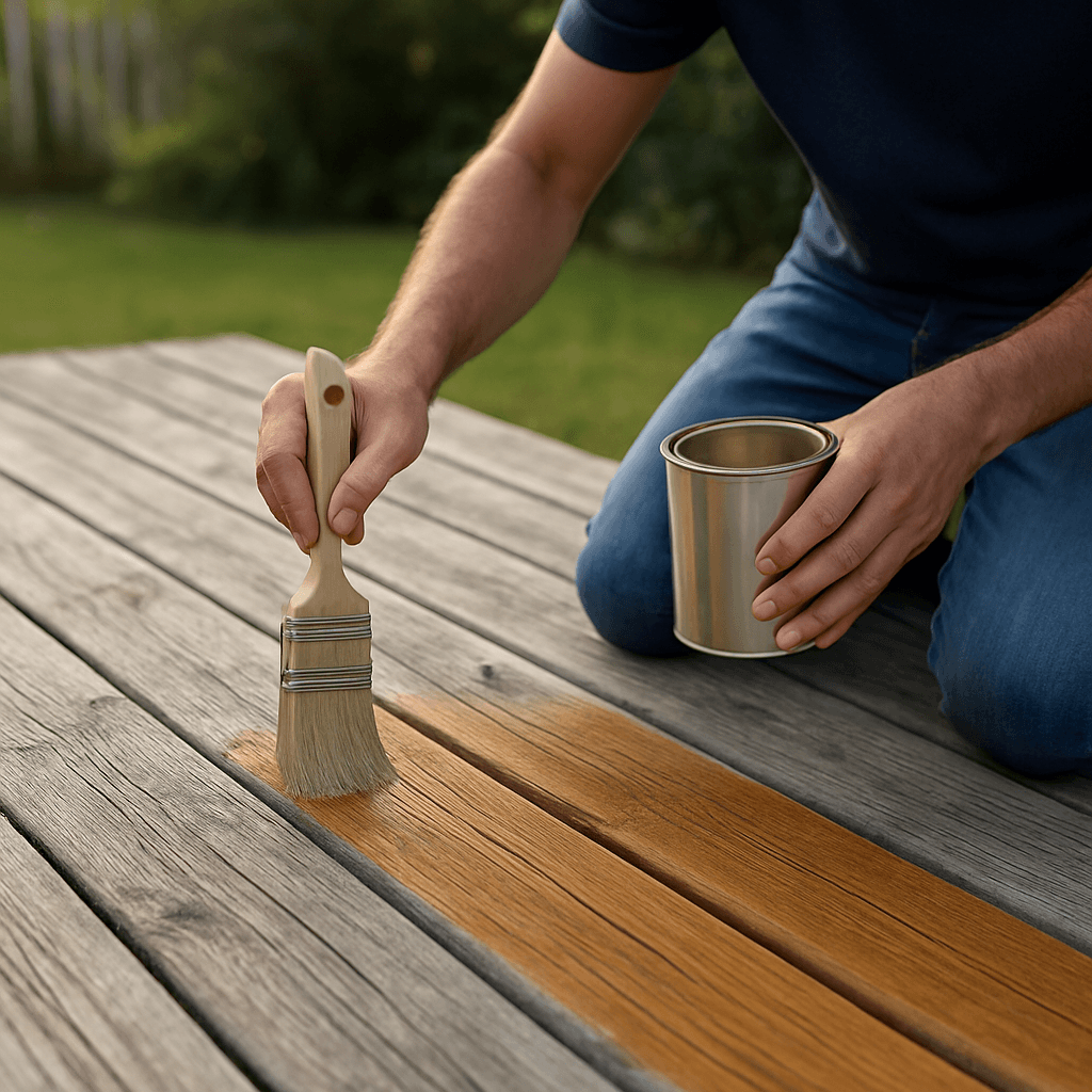 Terrasse bois grisée : dégriser et protéger sans poncer