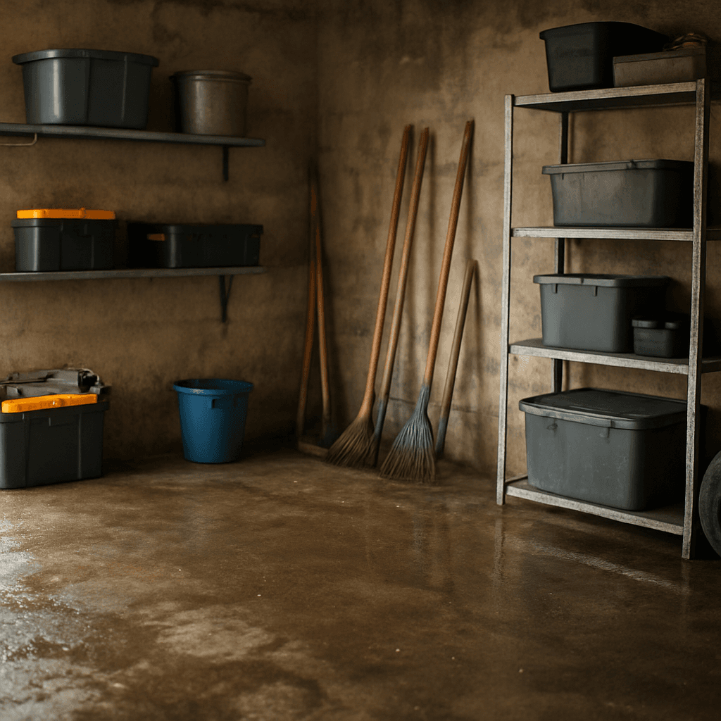 Garage humide : sol, murs et rangement durables