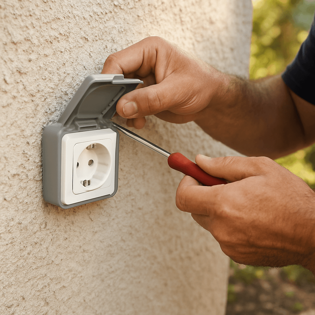 Installer une prise extérieure étanche sans saigner le mur