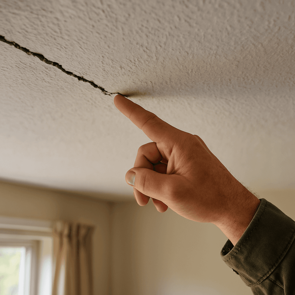 Fissure au plafond : causes, risques et solutions