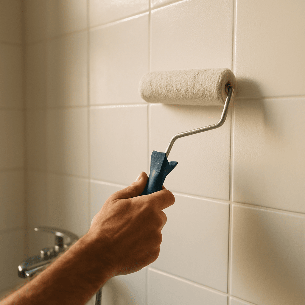 Peindre un carrelage mural de salle de bain sans écaillage