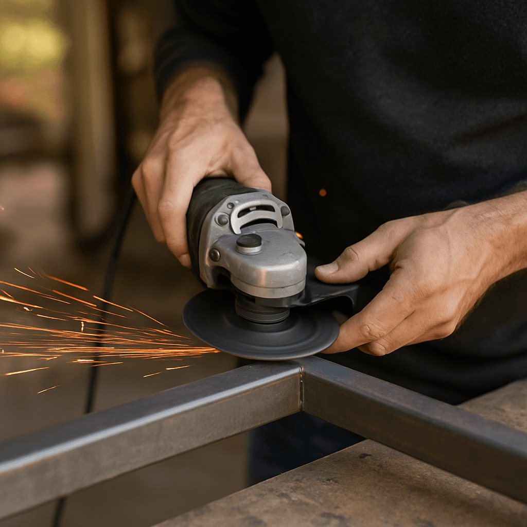 Ébarber et chanfreiner l'acier à la meuleuse sans bleuir