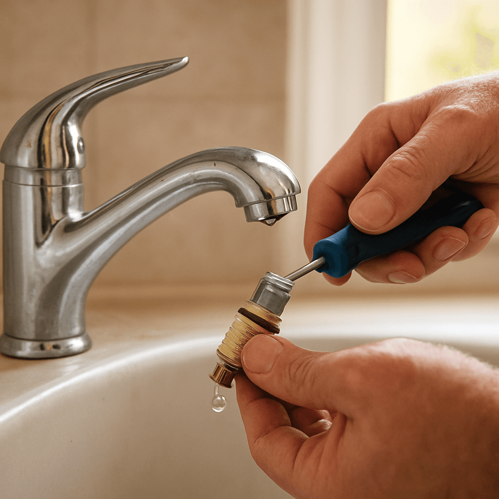 Robinet qui goutte : changer la cartouche facilement