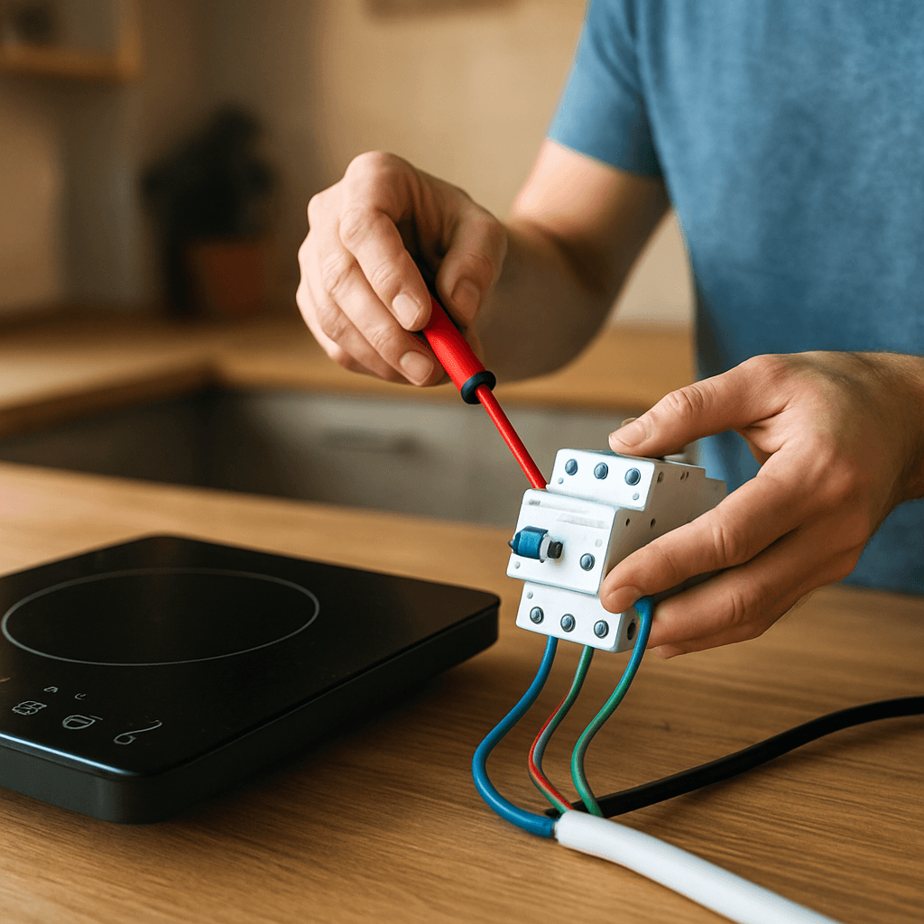 Brancher une plaque induction en 32A : câblage sûr