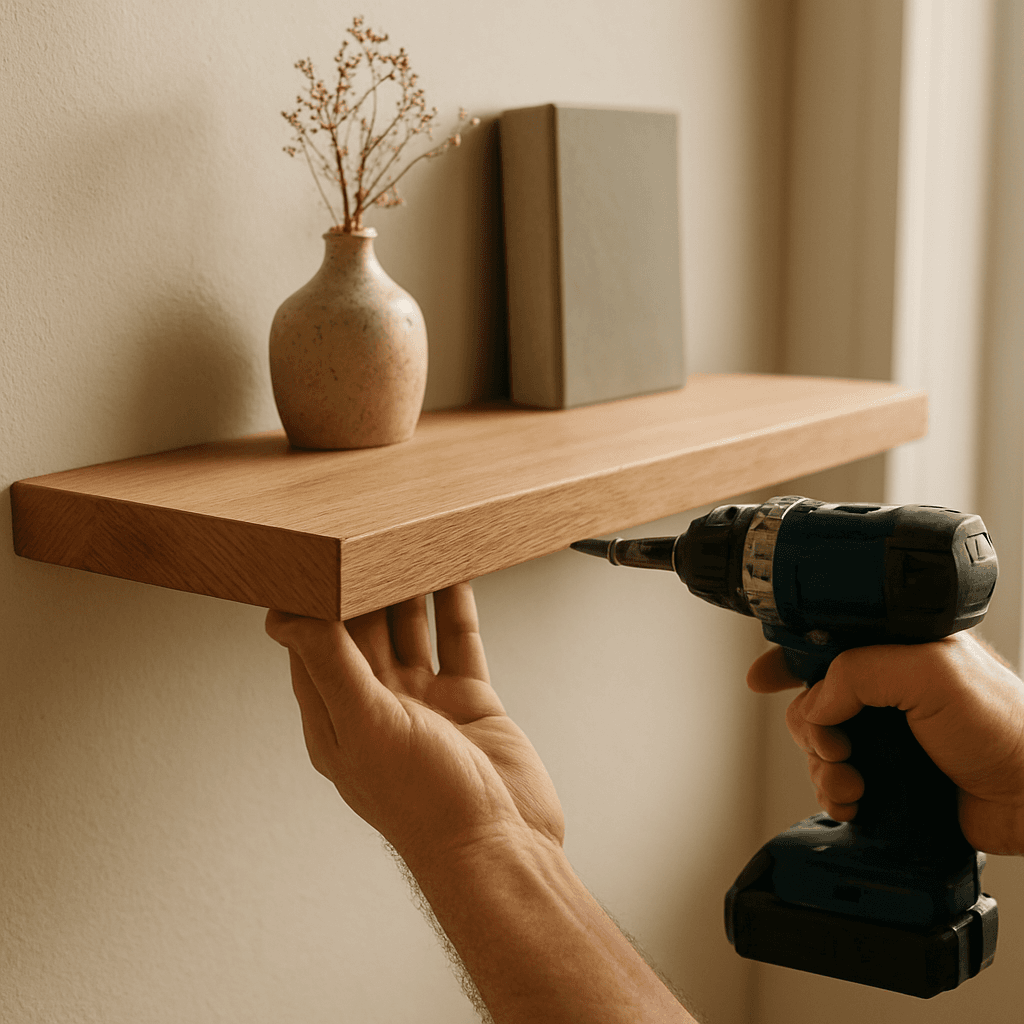 Étagère flottante solide : montage sans équerres visibles