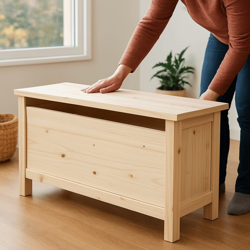 Banc d'entrée avec coffre : DIY facile sans outils pro