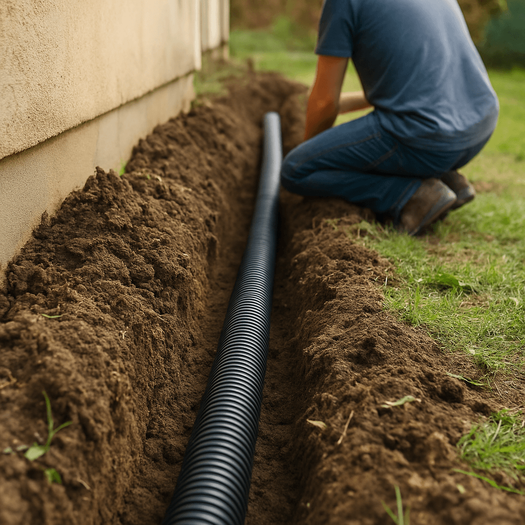 Drainage périphérique maison : poser un drain sans erreur