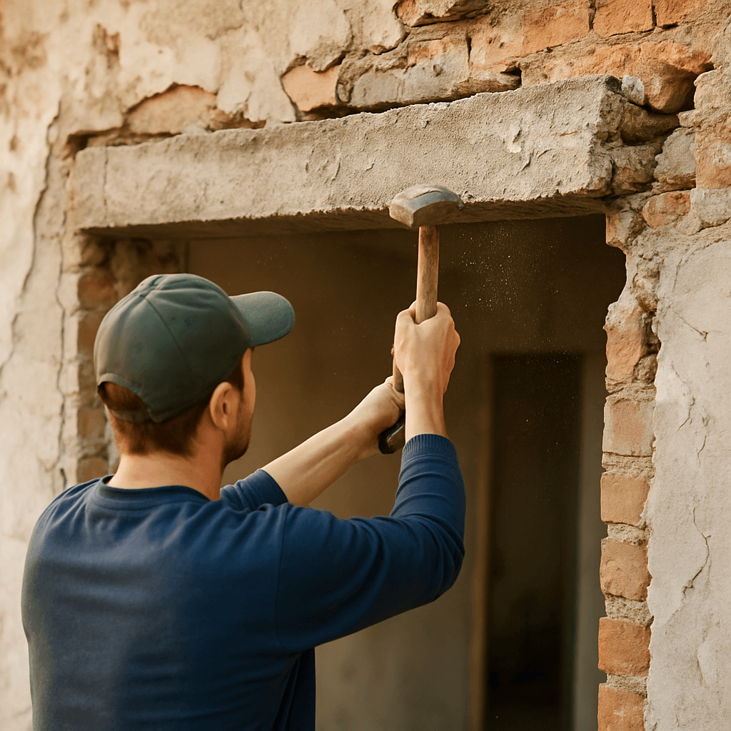 Enlever un linteau béton sans fragiliser un mur porteur