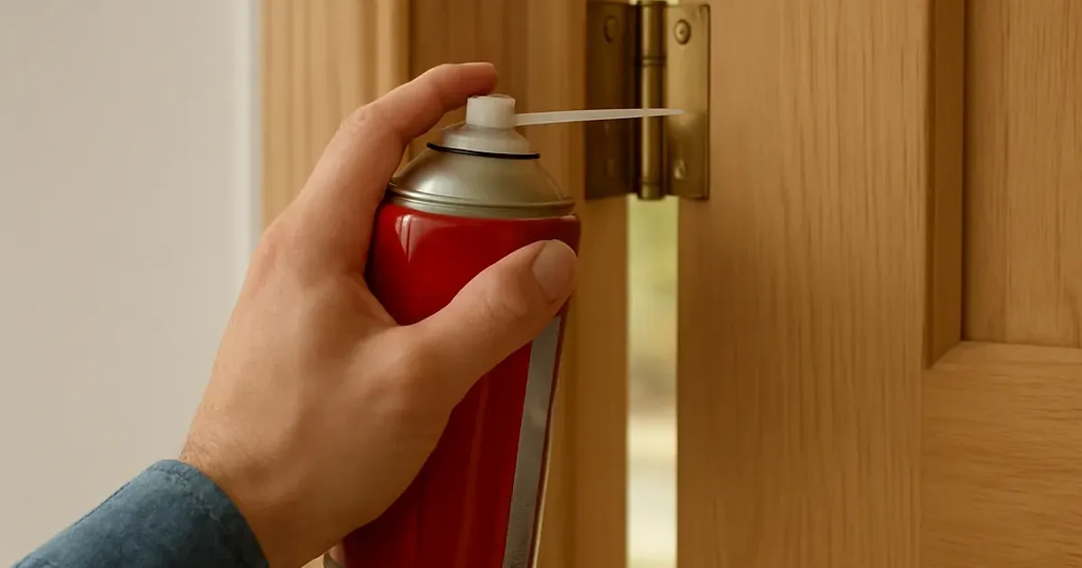 Porte qui grince : graisser une charnière sans tacher