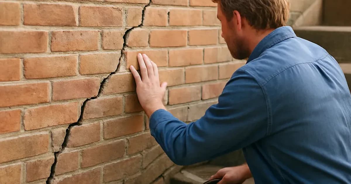 Fissure en escalier sur mur en brique : solutions