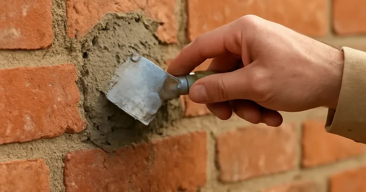 Reboucher un trou dans un mur en brique sans fissures