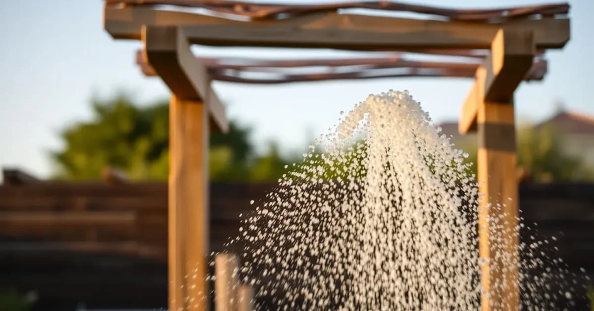 Pergola : évacuer l'eau avec une gouttière DIY discrète