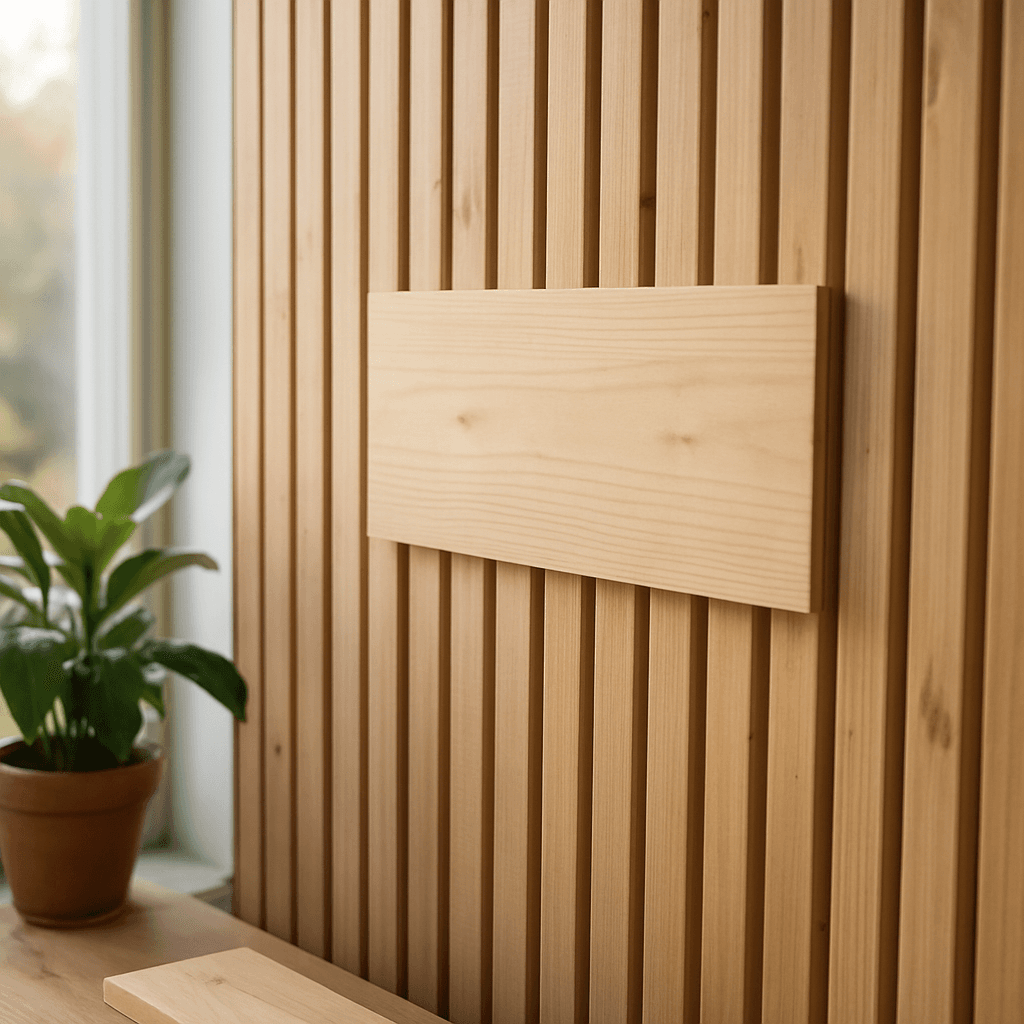 Mur en tasseaux bois : panneau déco sans clous facile