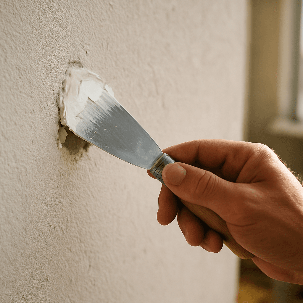 Enduit de rebouchage : combler un trou profond sans retrait