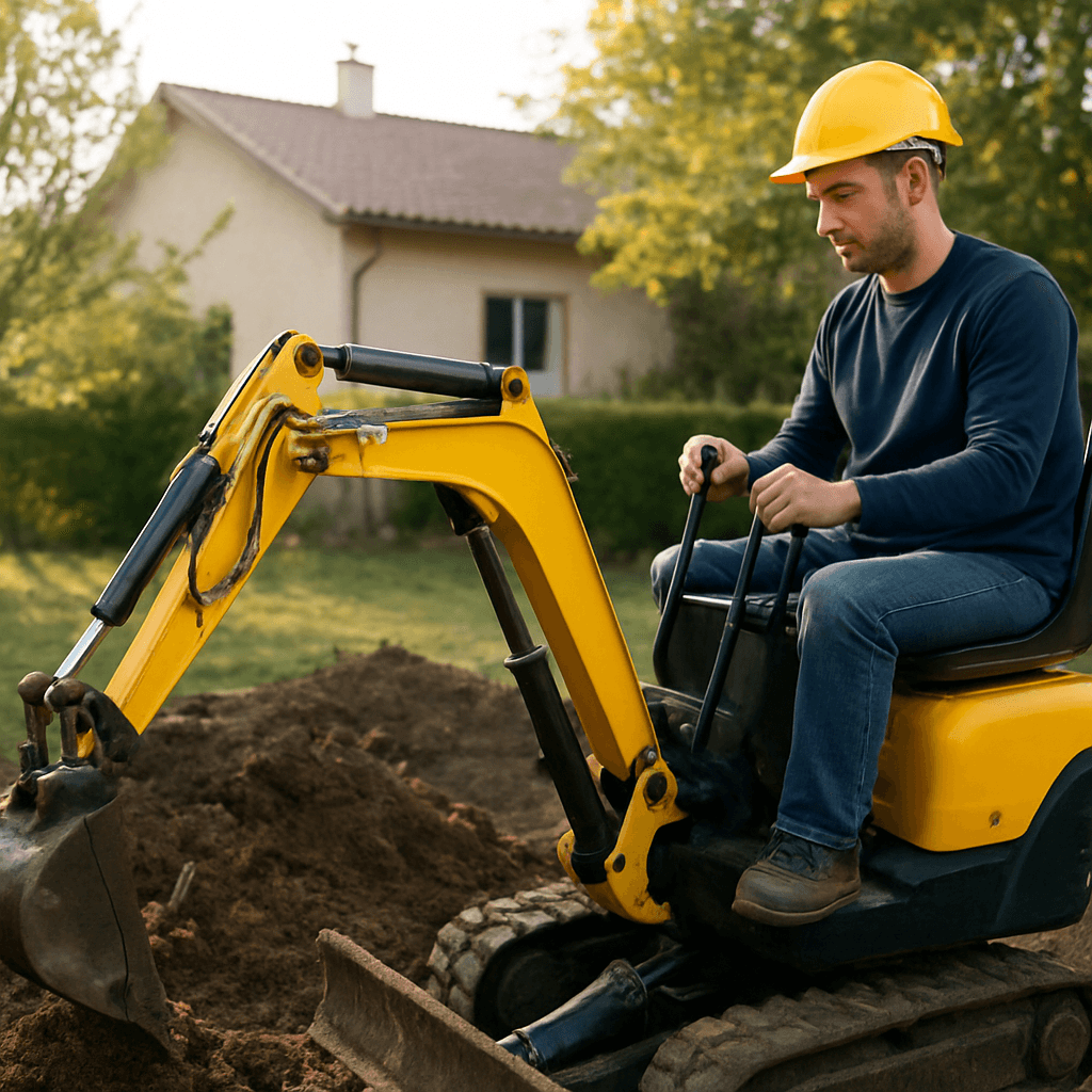 Louer une mini-pelle : bien choisir et travailler en sécurité