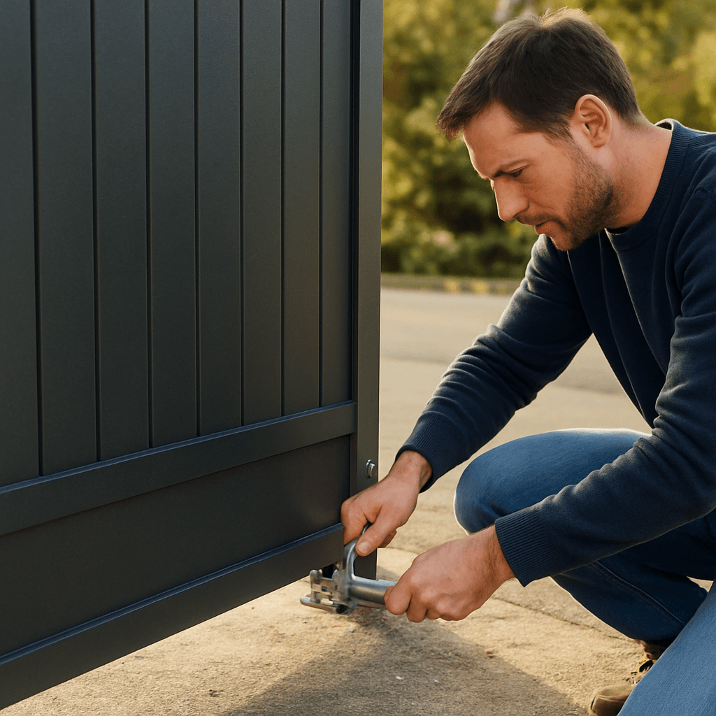 Portail qui frotte au sol : réglage facile sans démonter