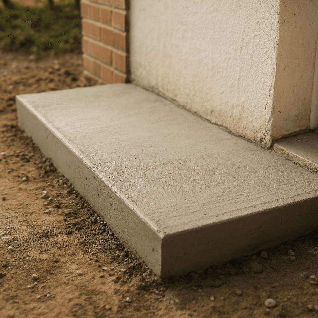 Seuil de porte en béton net : méthode simple sans coffrage