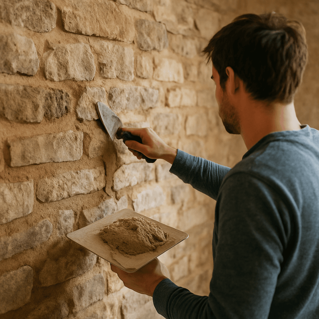 Rejointoyer un mur en pierre intérieur sans poussière